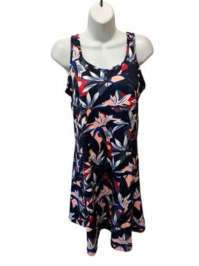 Columbia PFG Freezer III Dress Sz M Collegiate Navy Hidden Paradise Active